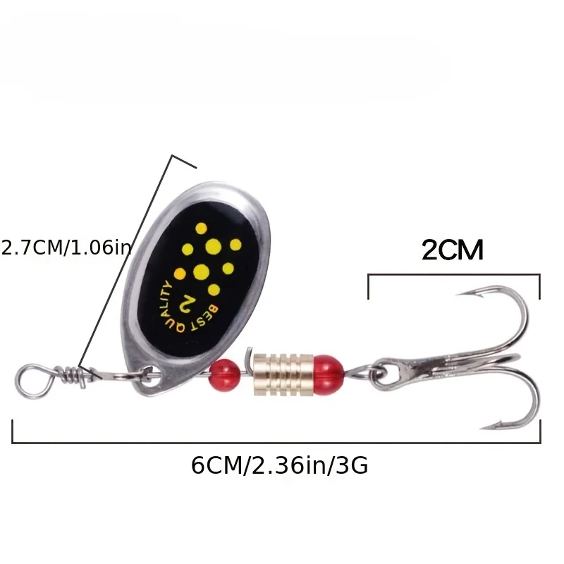 10 unids/set gota de agua cuchara de Metal Spinner señuelo de pesca con gancho Kit de cebo Artificial para agua dulce y salada - imagen 5