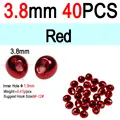 3.8mm Red 40pcs