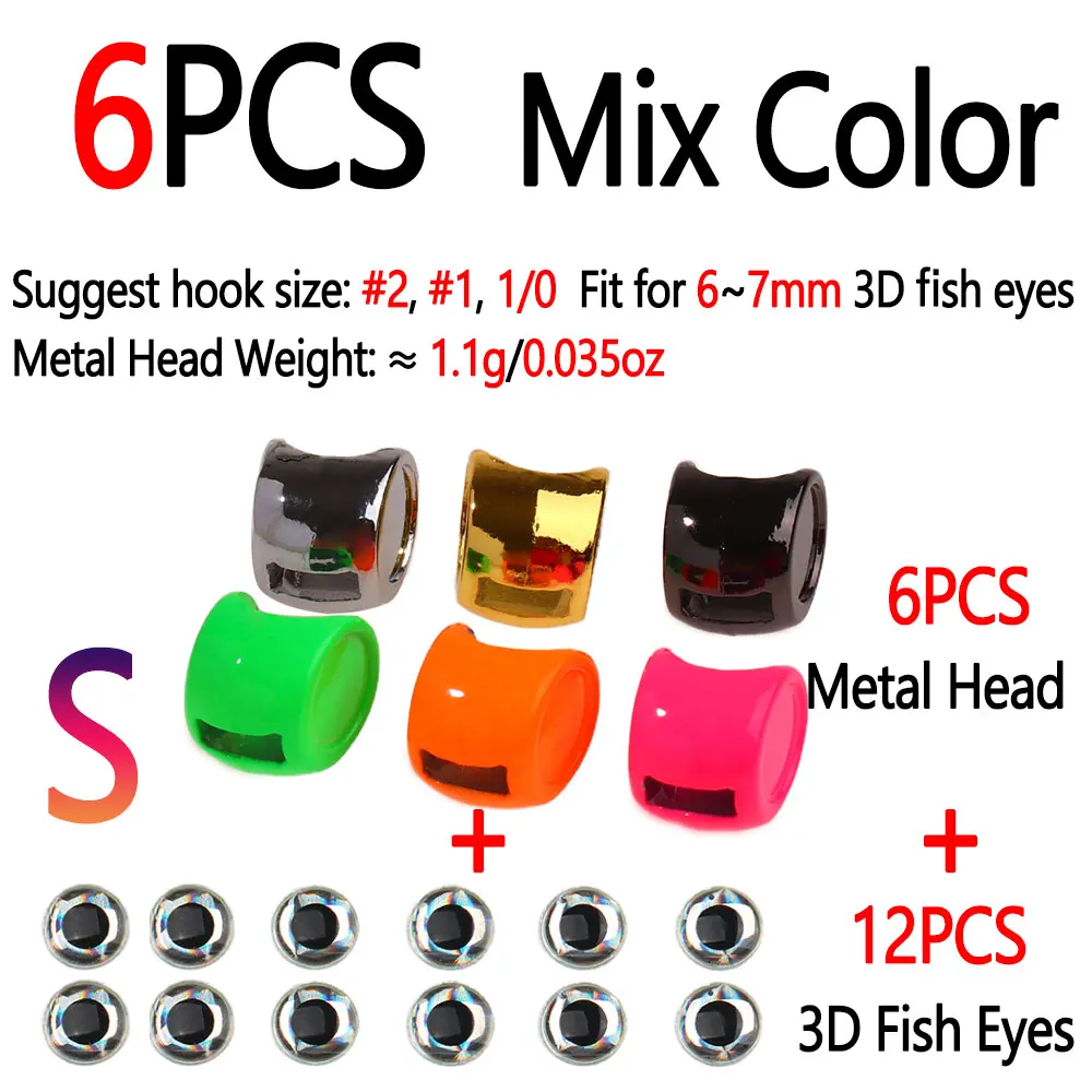 6pcs Mix Color S