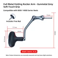Rubber Grip-Gunmetal