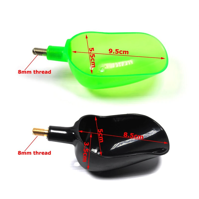 Wifreo-cuchara de lanzamiento de cebo de plástico resistente para alimentar partículas, herramienta de cebo para pesca de carpa, lanzamiento de hilo de 8mm - imagen 3