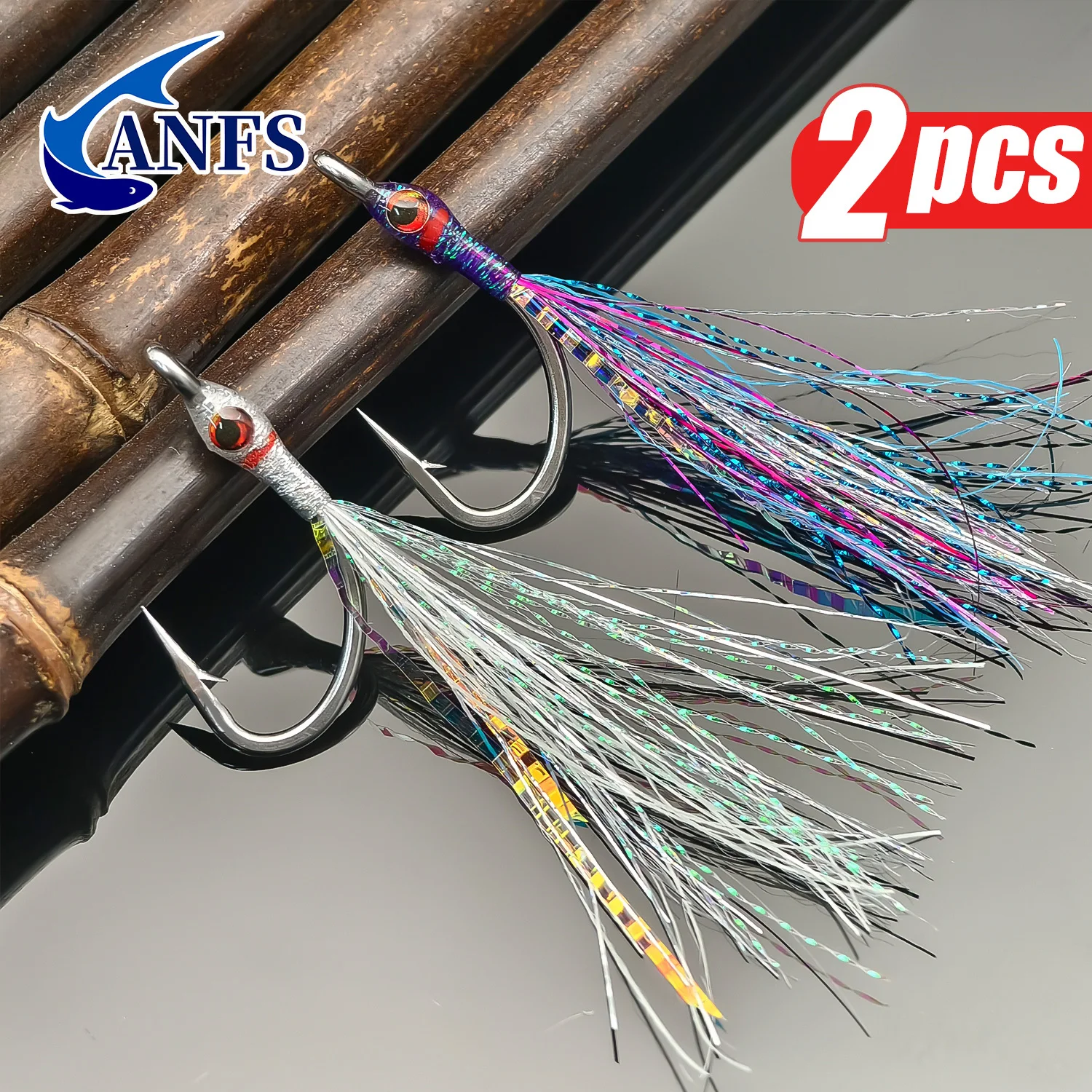 ANFS Tuna Fly Mosca Atada a Mano para Pesca en Agua Salada