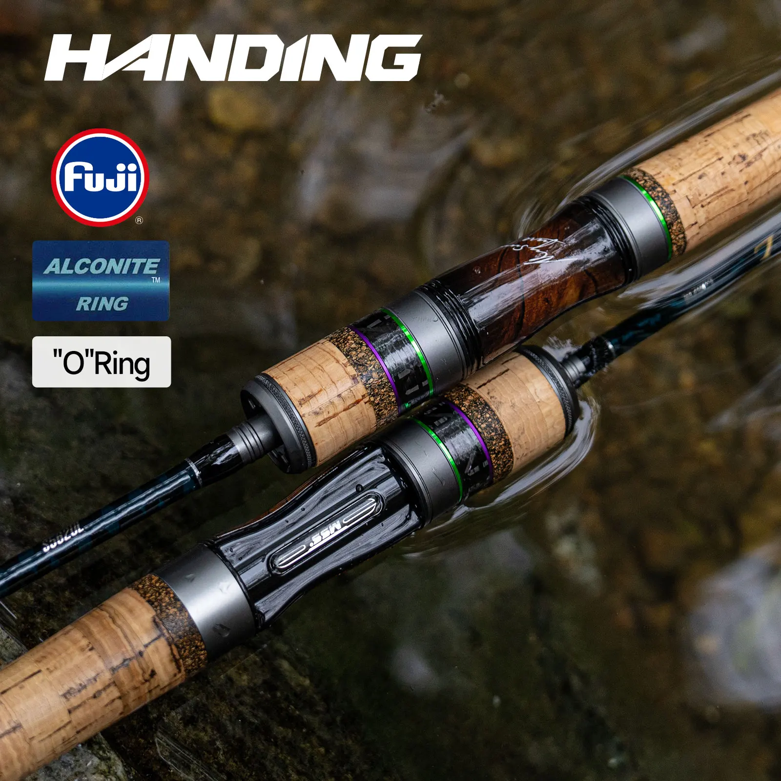 HANDING 78g Micro BFS caña de pescar caña de pescar de carbono peso del señuelo 1-8g FUJI ® Anillos guía O+A UL/L Power para caña de pescar de trucha BFS - imagen 2