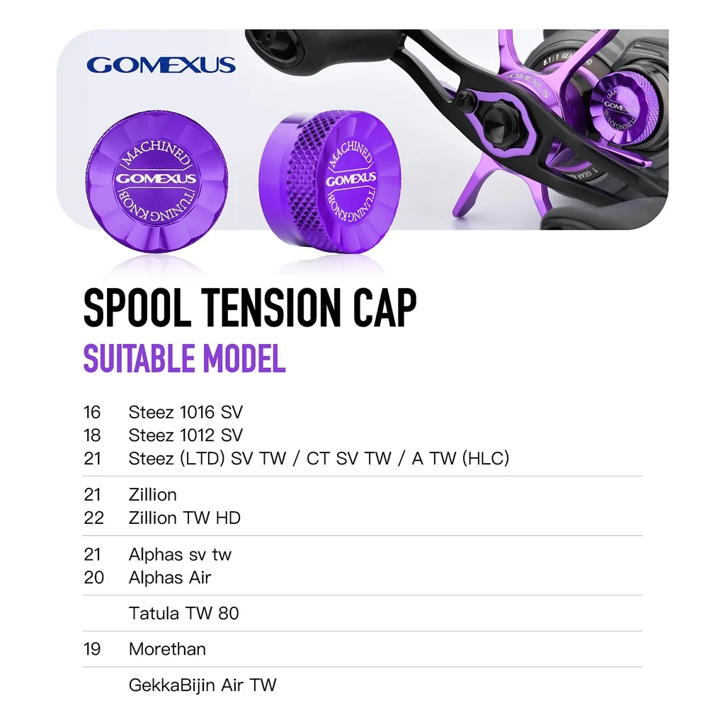 Gomexus-Tapa de perilla de tensión de carrete para Daiwa Tatula Steez zillion alphas, freno mecánico, WT1, 1,7g - imagen 5