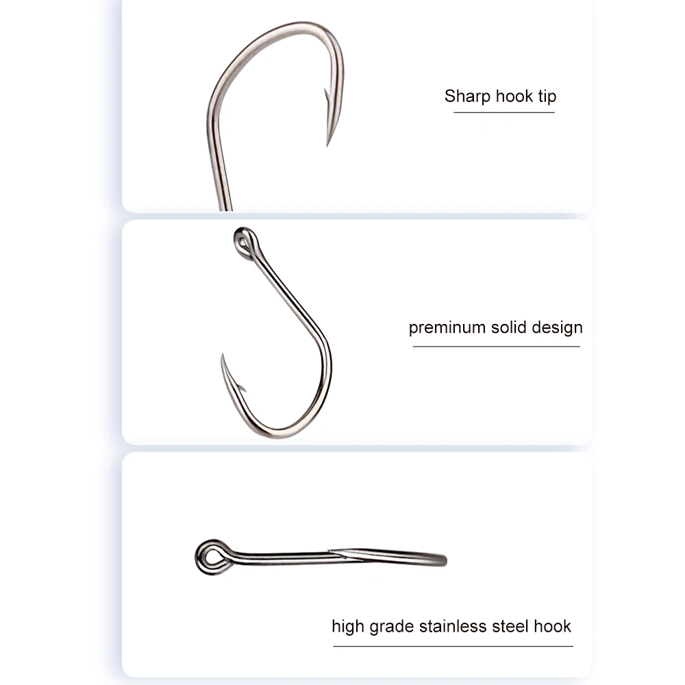 Anzuelo de pesca de acero con alto contenido de carbono NGB con tamaño de ojo4 # -9 #   Accesorios de gancho de carpa individual con púas de agua dulce - imagen 3