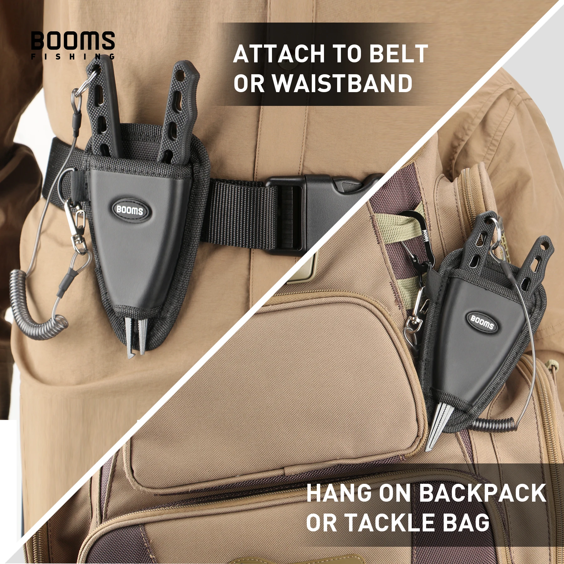 Booms Fishing-Alicates de pesca F07, tijeras de línea trenzada de acero inoxidable, cortadores, removedor de anzuelos, herramienta de equipo de pesca a prueba de herrumbre - imagen 5