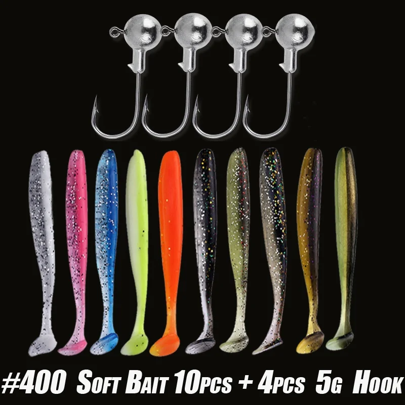 Kit señuelos blandos silicona – Worms artificiales para pesca mar - imagen 3