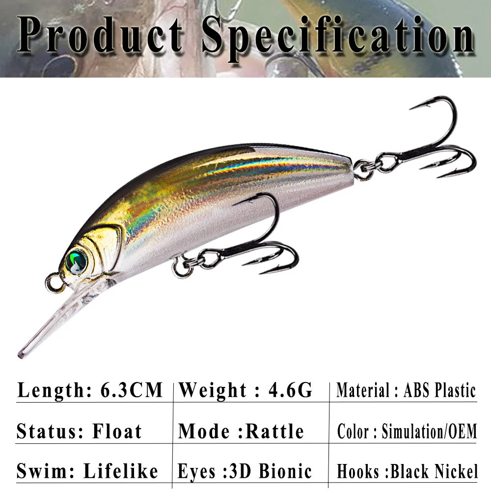 Señuelo Crankbait flotante láser para lubina, trucha y lucio - imagen 2