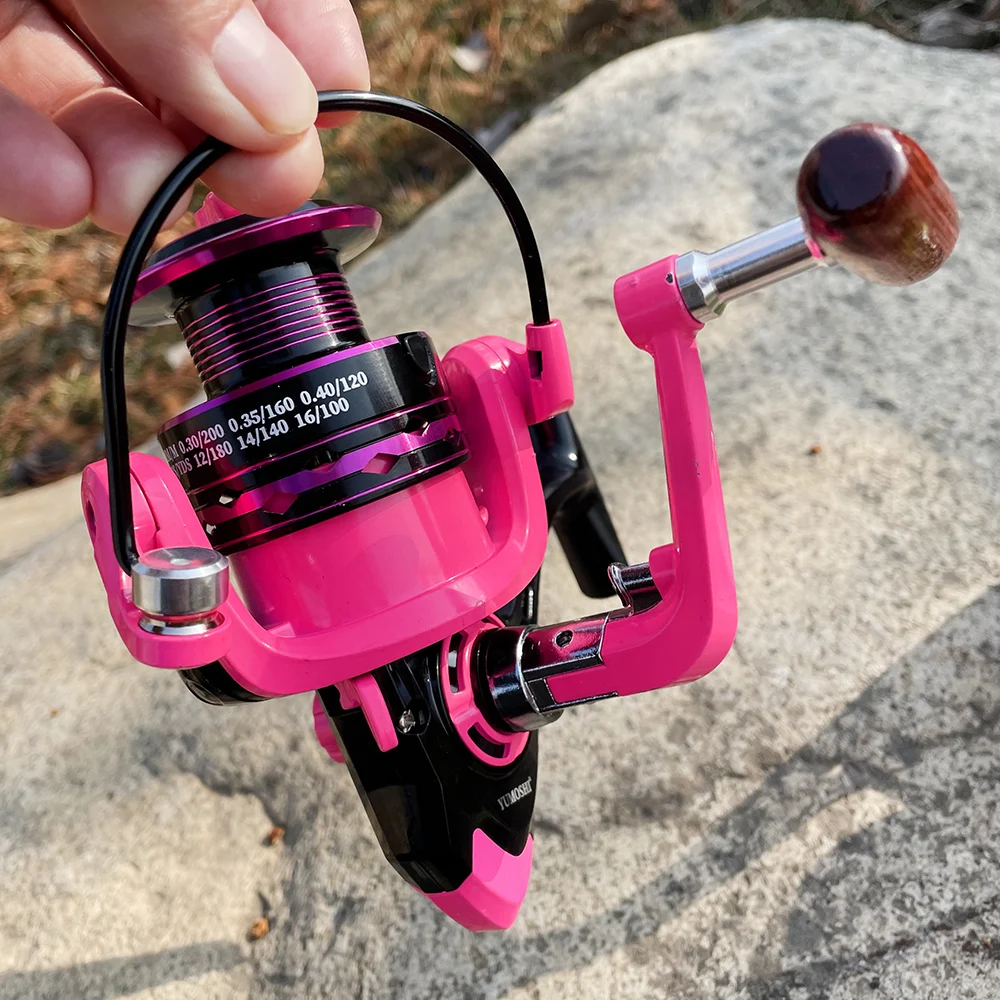 Carrete giratorio con sonido de alarma para pesca, accesorio de pesca con agarre de madera, 12kg, 2000, 3000, 4000, 5000, 6000, 7000 - imagen 3