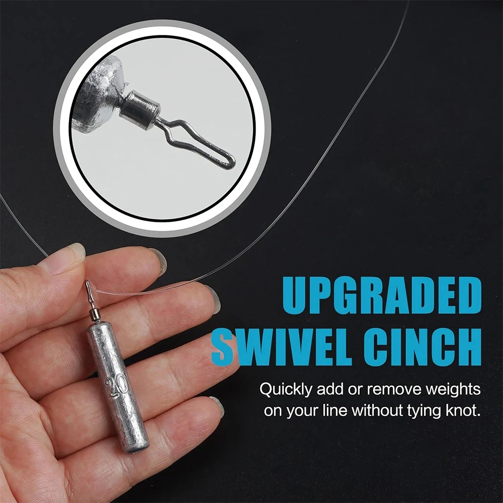 THKFISH 10 Uds. Plomo de pesca 3,5g 5g 7g 10g 14g 20g tiro de gota pesas de plomo de pesca con conector pesos de lápiz de agua dulce - imagen 5