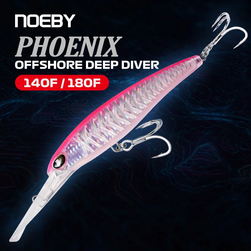 Señuelo trolling NOEBY Minnow – Reforzado para atún y GT - imagen 2