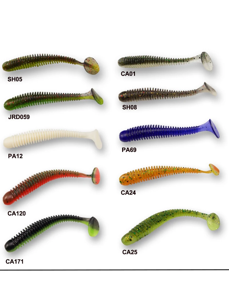 ESFISHING Swing Impact 3in Ring Shad cebos blandos artificiales para todas las sales de pescado Jigging Bass Pesca Señuelos de Pesca - imagen 3