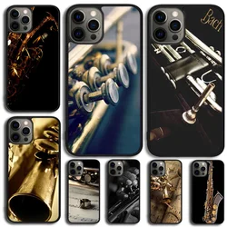 Piccolo trompeta instrumentos de latón Coque funda de teléfono para iPhone 17 Air 11 12 13 15 16 14 Pro MAX Plus