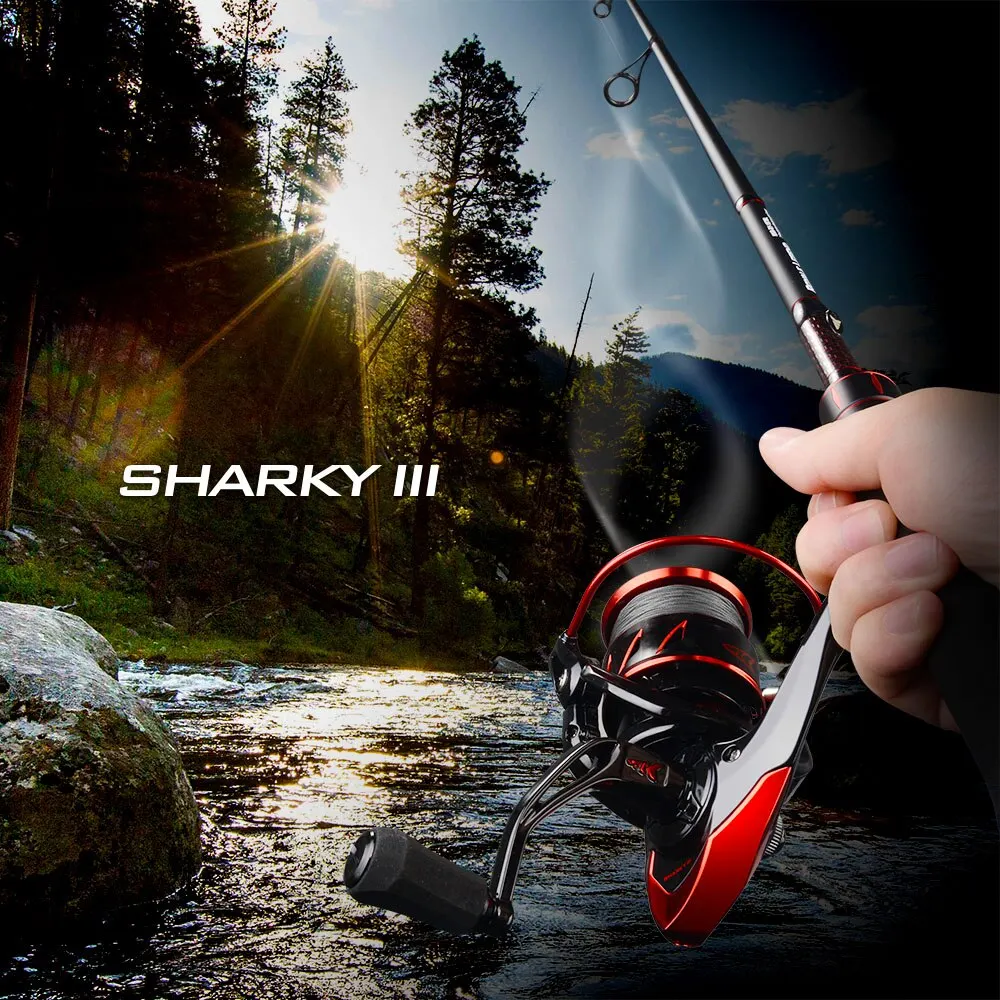 KastKing-carrete giratorio Sharky III para pesca en agua dulce y salada, accesorio con cuerpo de Metal duradero, arrastre máximo de 18KG, 10 + 1 - imagen 5
