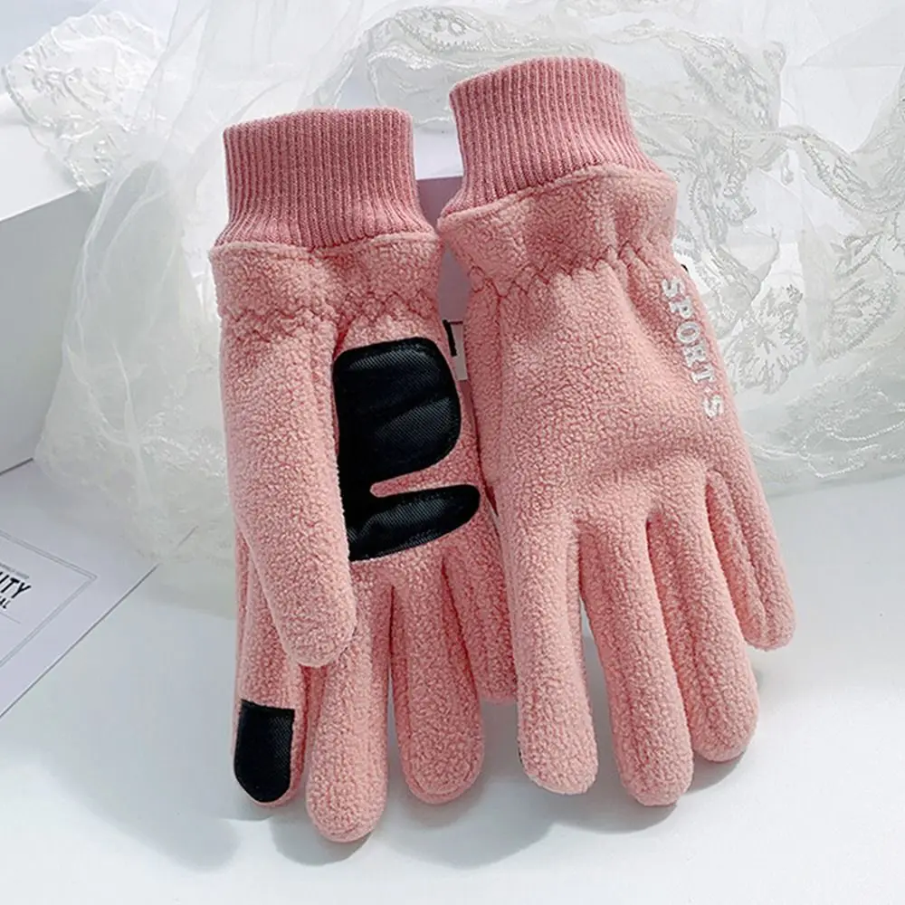 Guantes coloridos y cálidos para mujer, manoplas gruesas con dedos abiertos para montar, pantalla táctil, suministros deportivos para exteriores, moda de invierno y otoño - imagen 4