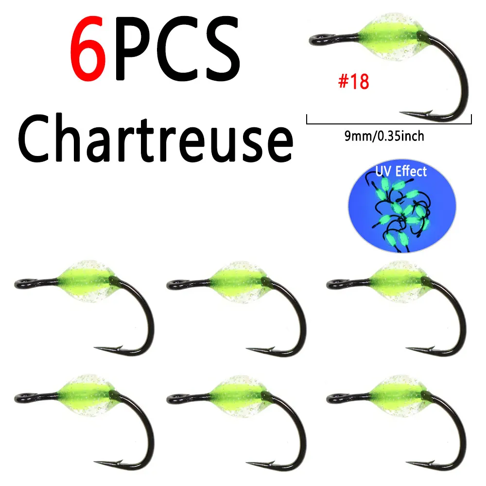 6pcs Chartreuse