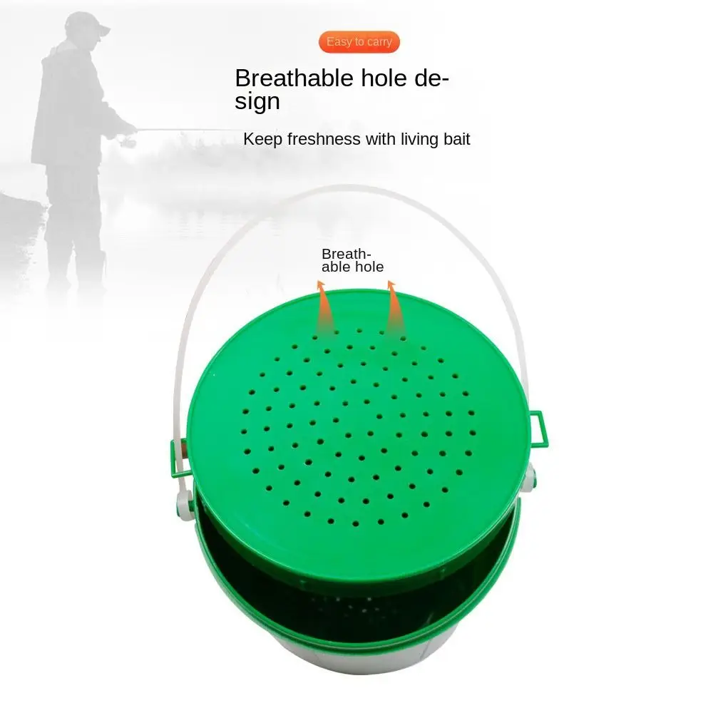 Cajas de señuelos de lombriz de tierra, caja de cebo de pesca, contenedor de gusanos, cubo de cebo de pesca, estuche de cebo de gusano, cubo de señuelos vivos, contenedor de lombriz de tierra - imagen 4