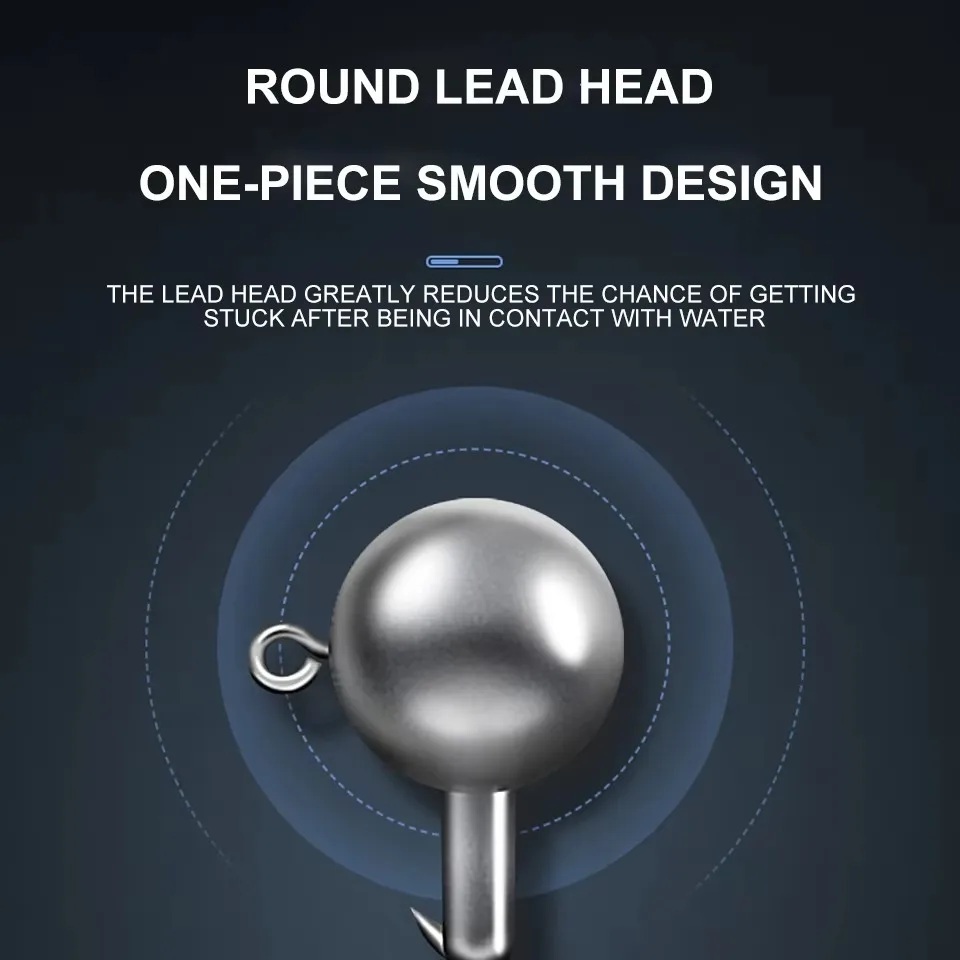 WALK FISH 5 unids/lote Jig Head 1g-28g fortalece el Color Original gancho de cabeza de plomo Neide gancho cebo suave gancho hacia arriba sangre Micro-material - imagen 2