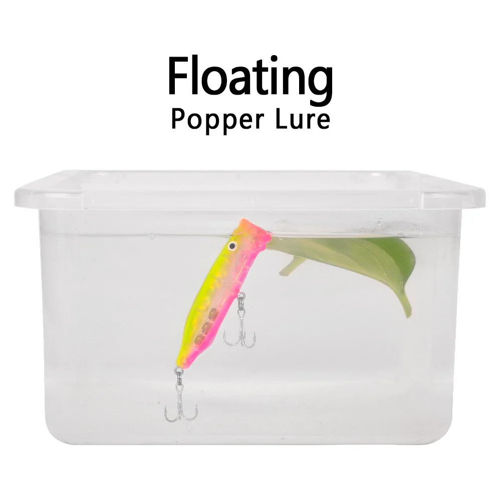 Mini Señuelos de Pesca Popper, cebo duro Artificial flotante de 7cm y 9g, Minnow japonés, trucha, lubina, carpa, 1 piezas - imagen 3