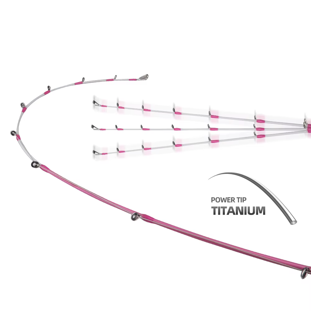 ROLLFISH Caña Slow Jigging – Punta titanio para barco en agua salada - imagen 2