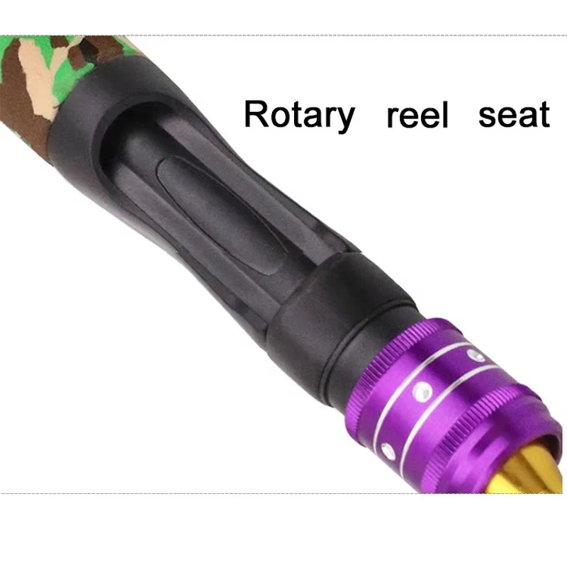 WEIHE, caña de pescar en hielo de 61cm, balsa giratoria de carbono para invierno, pesca de carpa y camarones, caña para niños, aparejos de caña de pescar de invierno - imagen 5