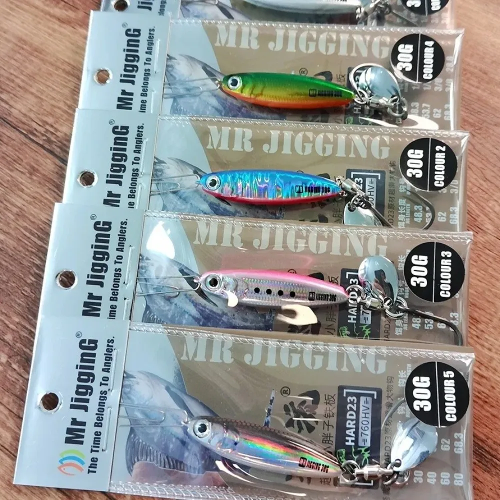 Placa de hierro regordeta corta, cebo, placa de hierro, diseño 3D, plantillas de Metal UV, revestimiento UV, cuchara giratoria, señuelo de caballa, 30g/40g/60g - imagen 3