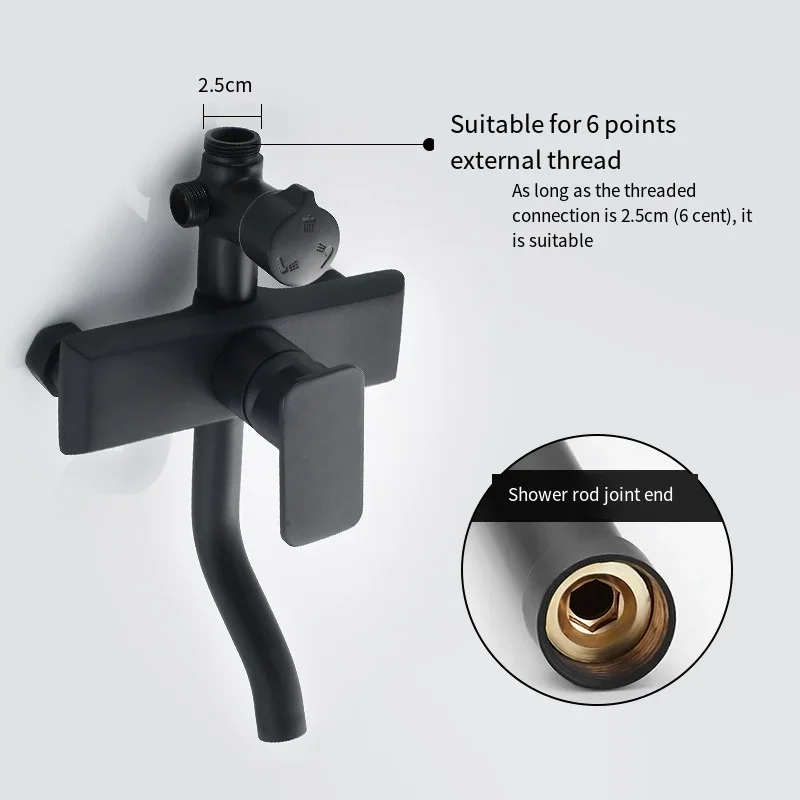 Extensión de cabezal de ducha, conexión de tubo, varilla de elevación, accesorios de baño, varilla de extensión de tubo recto Circular cuadrado - imagen 3