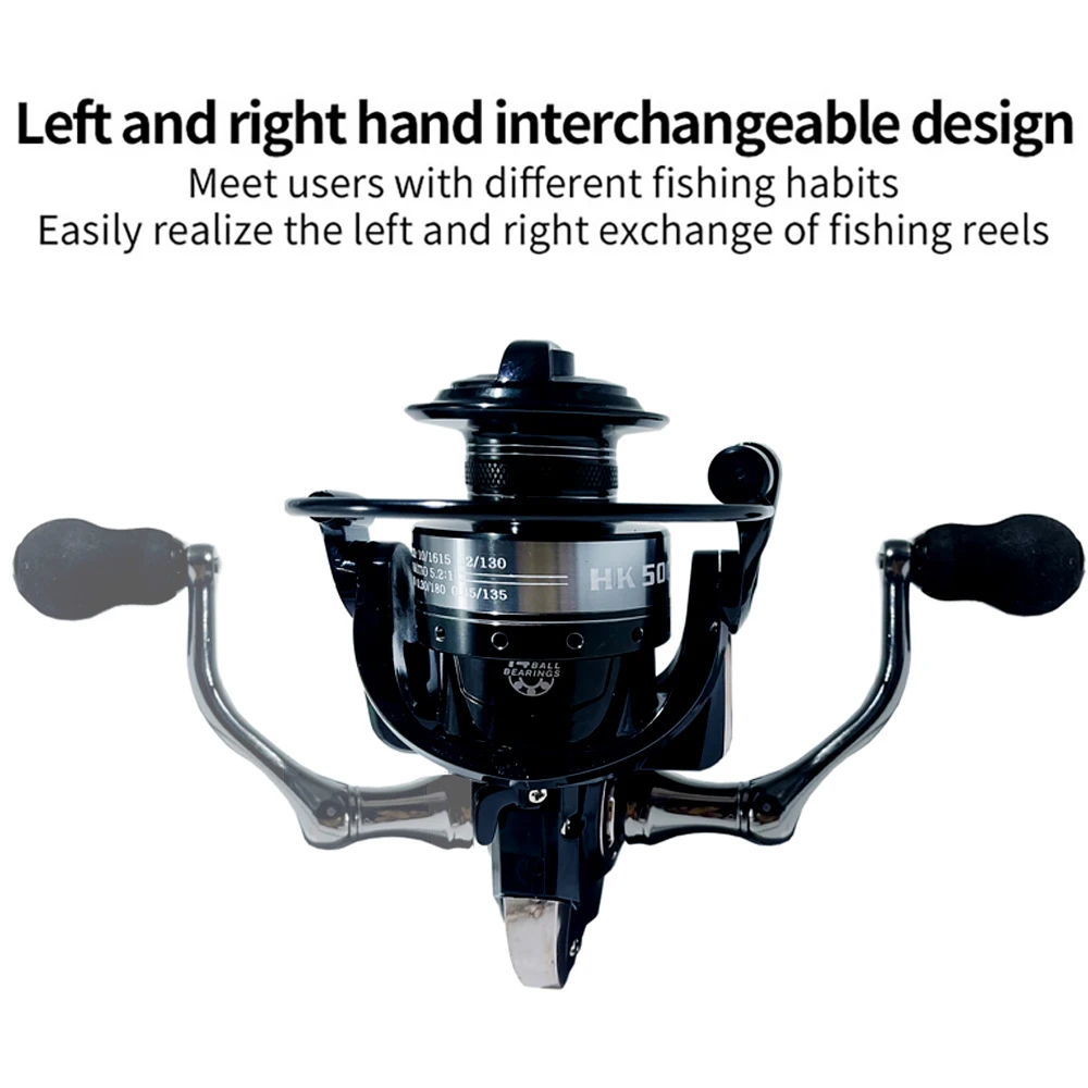 GHOTDA-carrete giratorio de pesca de SpoolFishing 2000: 1, 7000-5,2, relación de engranaje, señuelo de lago de agua dulce y salada, carrete de pesca duradero - imagen 2