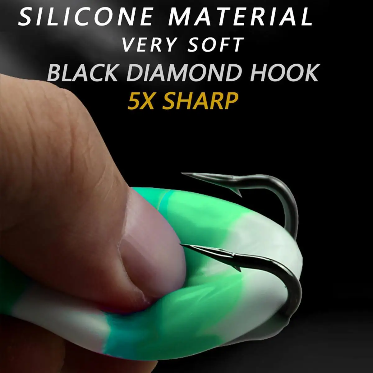 Señuelo de salto barato de rana suave de goma de agua superior, cebo de sapo flotante giratorio, tentación, ganchos de doble lentejuelas, ojos 3D de lentejuelas - imagen 5