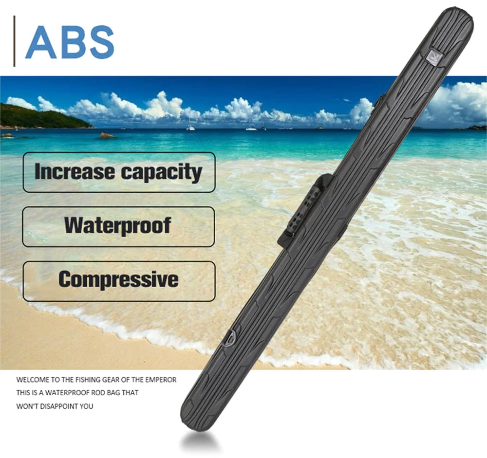 Bolsa para cañas de pescar alargada dura ABS portátil, herramientas de señuelo de carrete, caja organizadora de aparejos de pesca, estuche para poste, accesorios de engranaje, nuevo - imagen 5