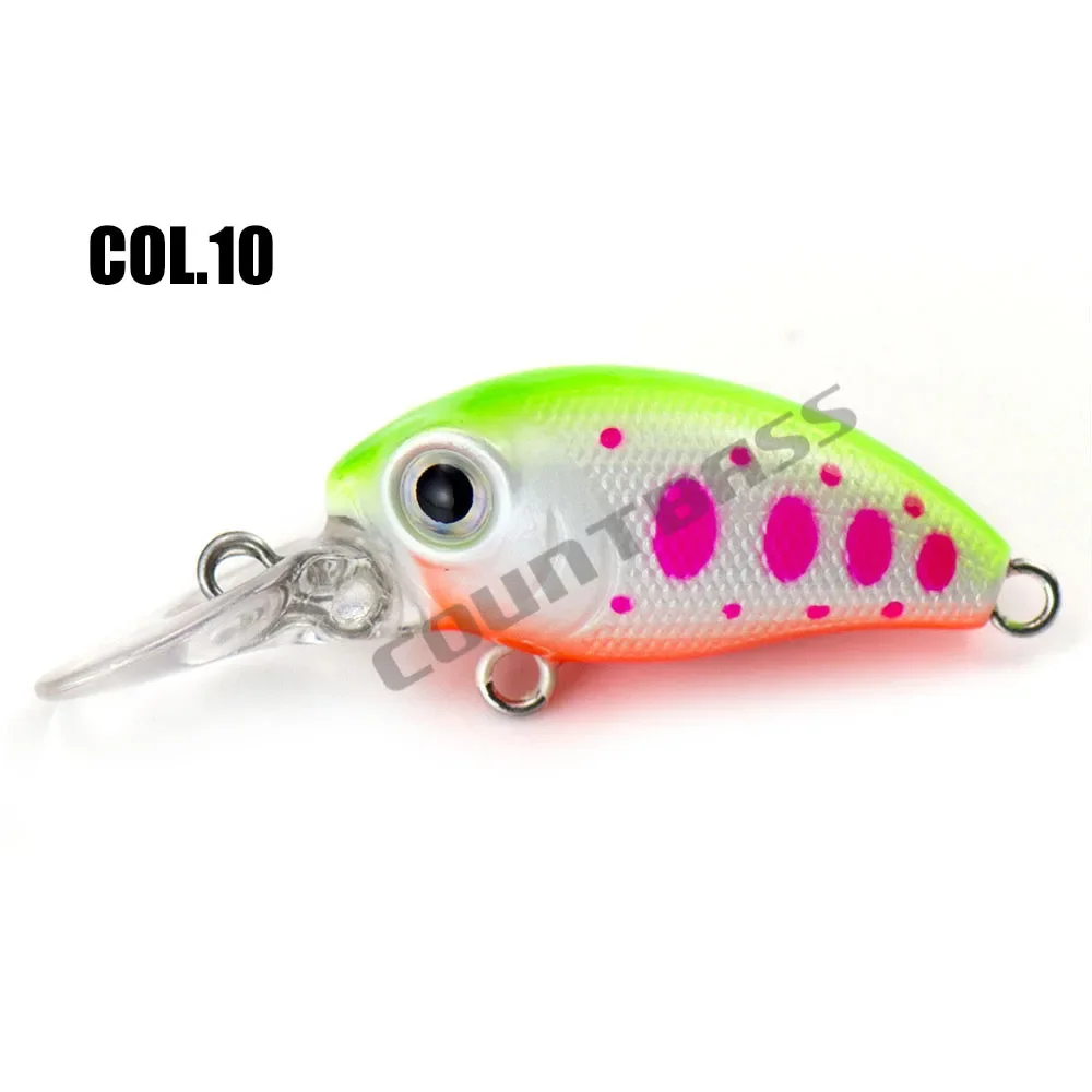 Countbass Crankbait 32mm 1-17/64" 3,2g 7/64 oz. Buceo 1m 3', cebos de pesca de salmón que se hunden, señuelos de pescador Wobblers