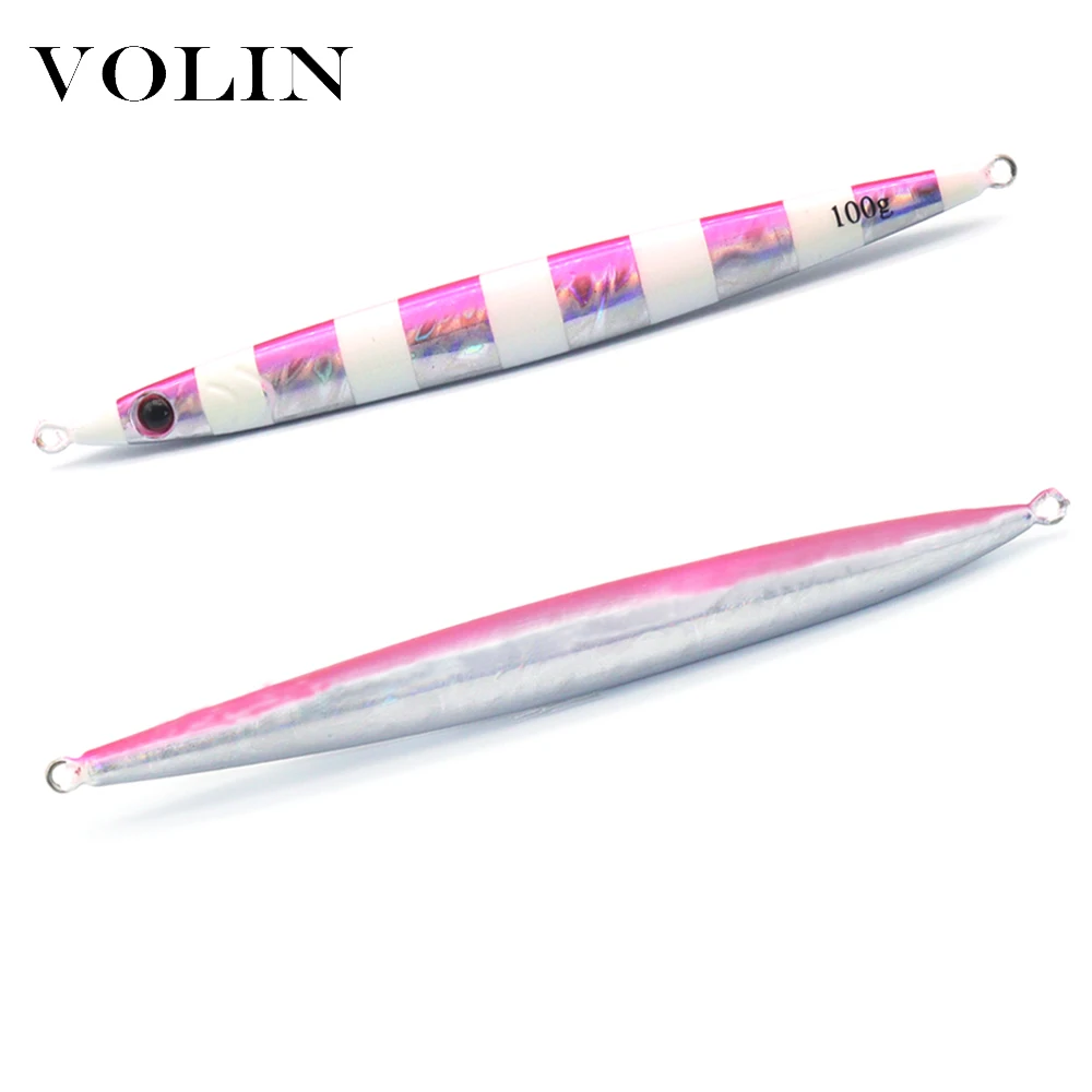 VOLIN-señuelo de Metal para pesca de Jigging lento, 1 piezas, 80g, 100g, 150g, 200g, 250g, 300g, cebo Artificial de fundición, gran oferta - imagen 5