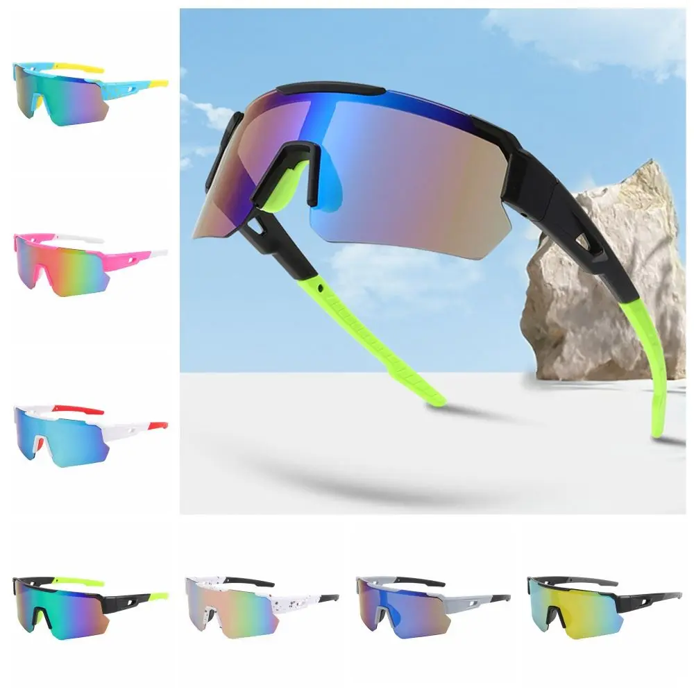 Gafas de sol de ciclismo UV400, medio marco a prueba de viento, resistente a los rayos UV, lente HD cómoda, gafas deportivas para exteriores - imagen 4
