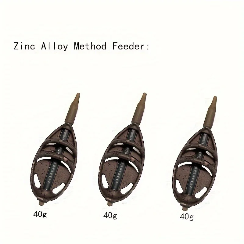 Kit Method Feeder en Línea – Aleación Zinc para Pesca de Carpa - imagen 3