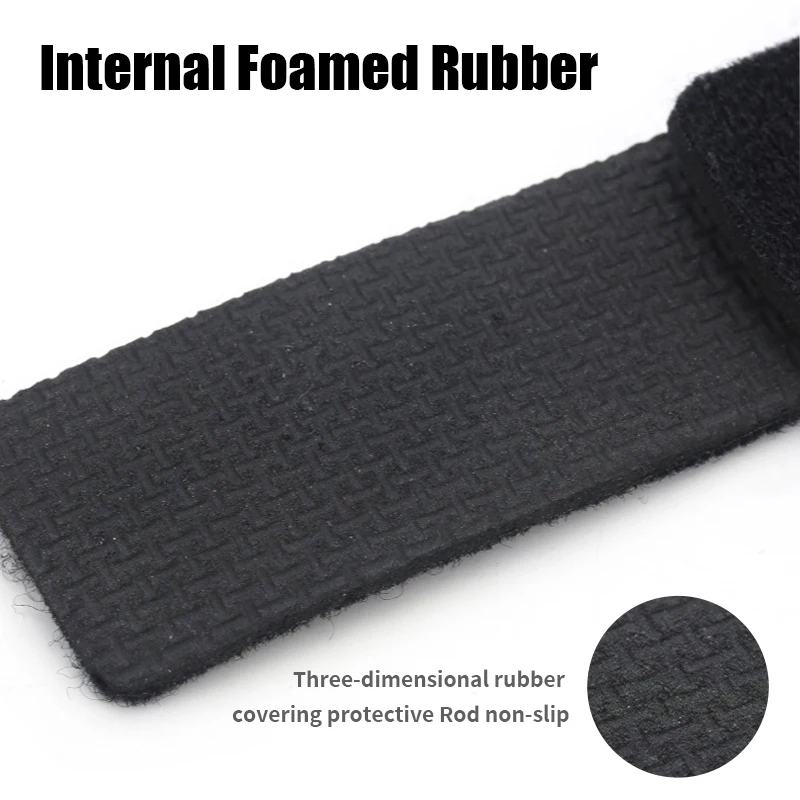 PURELURE - Funda para Cañas de Pescar, Cuerda de Protección para Cañas de Lanzamiento, Longitud Ajustable, Bolsa de Almacenamiento para Cañas, 102 cm-152 cm - imagen 3