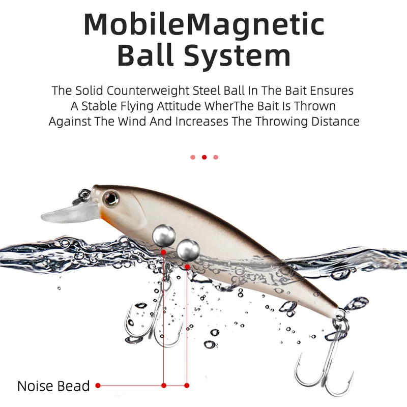 Bearking, 1 unidad, 6,5 cm, 5g, señuelo de pesca duro, cebo de manivela para buceo, 0,8-1,2 m, Wobblers de pesca en río y lago, cebos de pesca de carpa - imagen 3