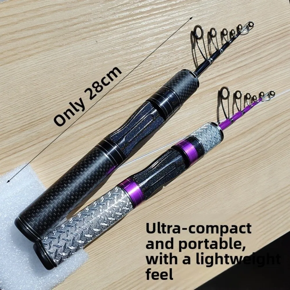 Mini varilla ultracorta afinada por UL, longitud ultracorta, tamaño Mini, Micro caña de señuelo de gusano, construcción portátil, diseño retráctil - imagen 4