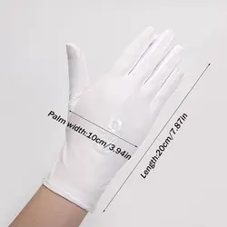 1 par de guantes finos bordados para ciclismo al aire libre, manoplas de verano con protección solar, guantes para conducir, guantes de protección solar