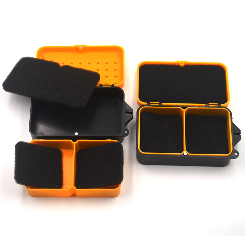 MNFT-caja de almacenamiento de señuelos y cebos vivos de pesca portátil, caja de almacenamiento de señuelos de gusano de tierra, 10x6x3,3 cm, 1 piezas - imagen 2