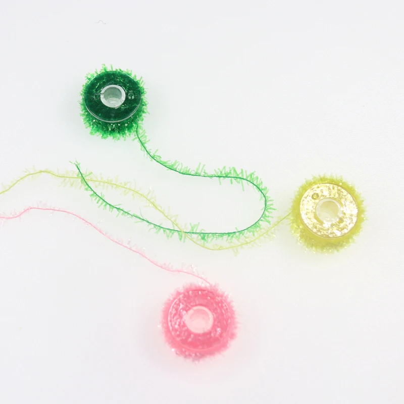 Wifreo-carrete de atado de moscas, 15 colores, 5m, Material de chenilla de oropel para señuelos de Streamer, fibra de doblaje de Flash de cristal/Material de Hackle flexible - imagen 3