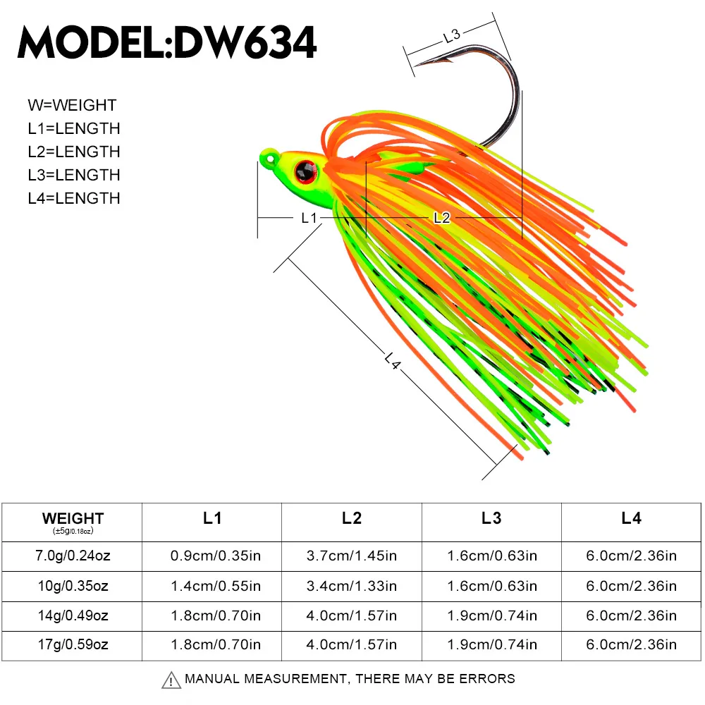 Juego de 5 colores de Señuelos de Pesca Spinnerbait de 7g/10g/14g/17g, diseño antienganches con flecos y cuchillas llamativas, cebos de pesca biónicos - imagen 2