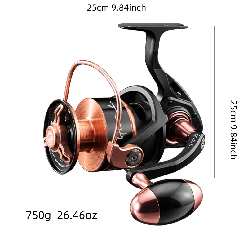 Ecooda GT-Fisher S16000XH — Carrete giratorio 6.0:1 para spinning - imagen 5