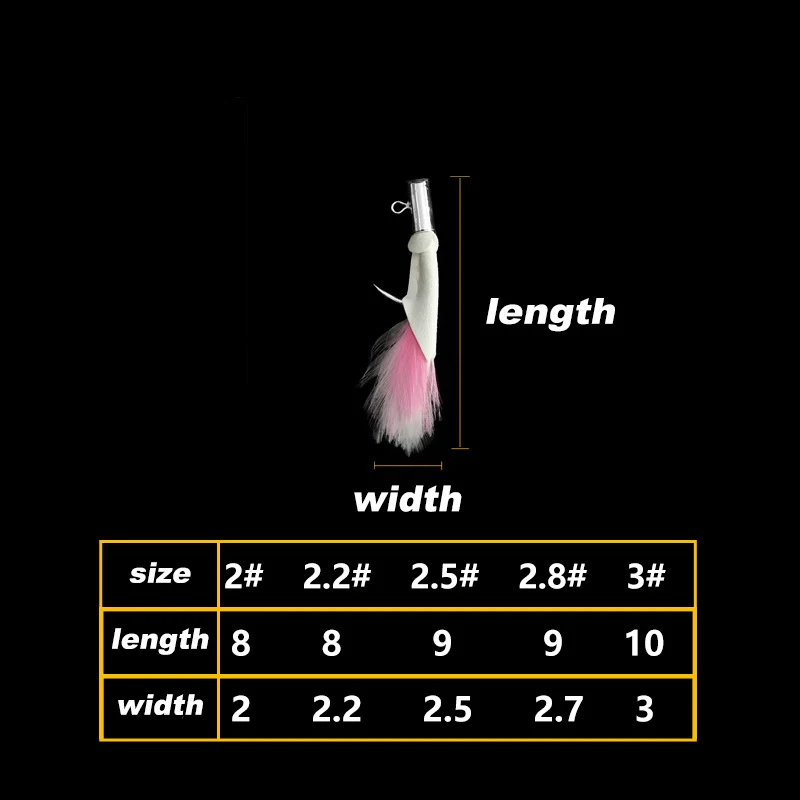 DORISEA 3 unids/pack sin púas Skip Jack atún plomo Jig anzuelo de pesca 2 #   2.2 #   2.5 #   2.8 #   3 # - imagen 4