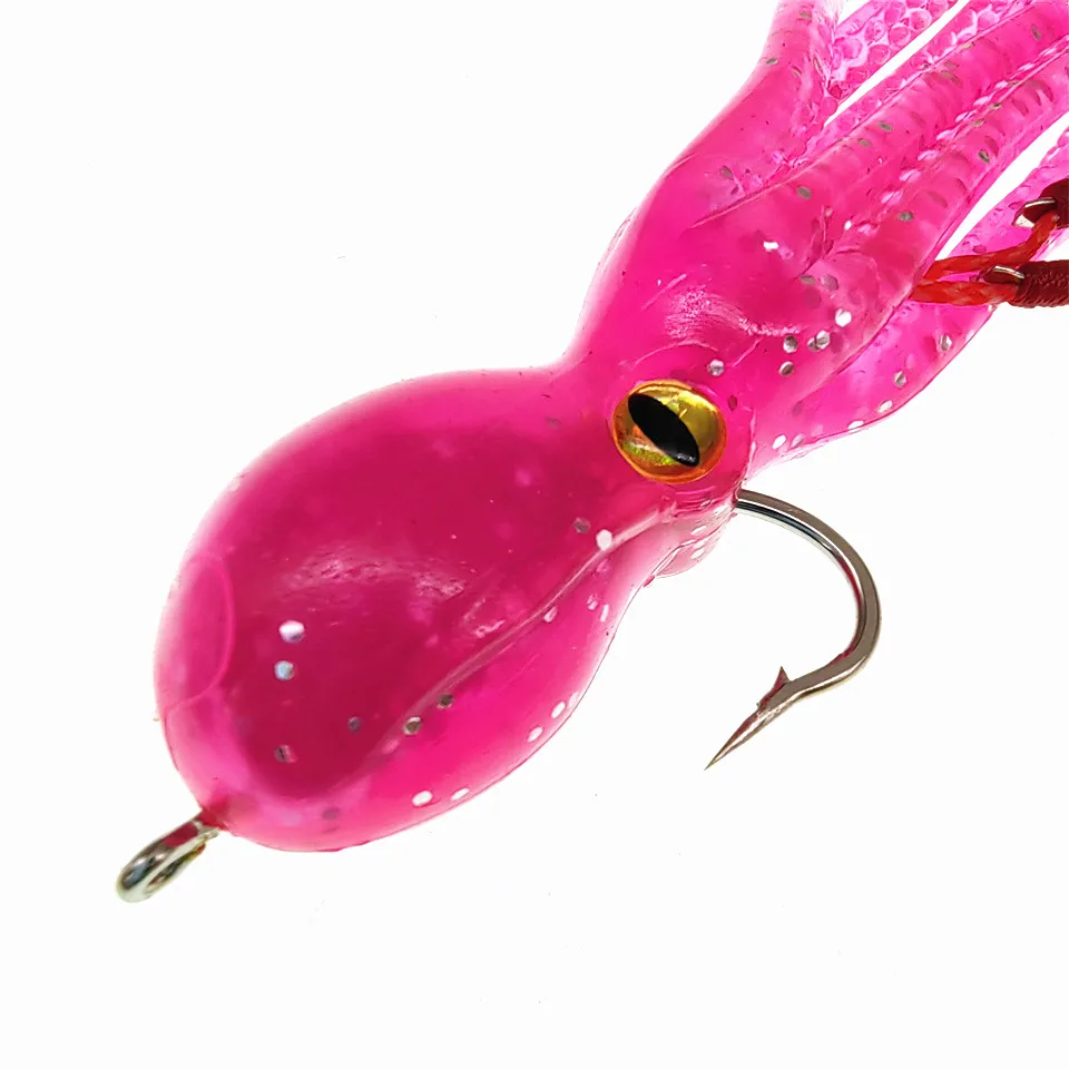 Señuelo de pesca de silicona, cebo Artificial suave de faldas de calamar, señuelo de mar, cebo brillante de pulpo, accesorios de pesca, aparejos - imagen 3
