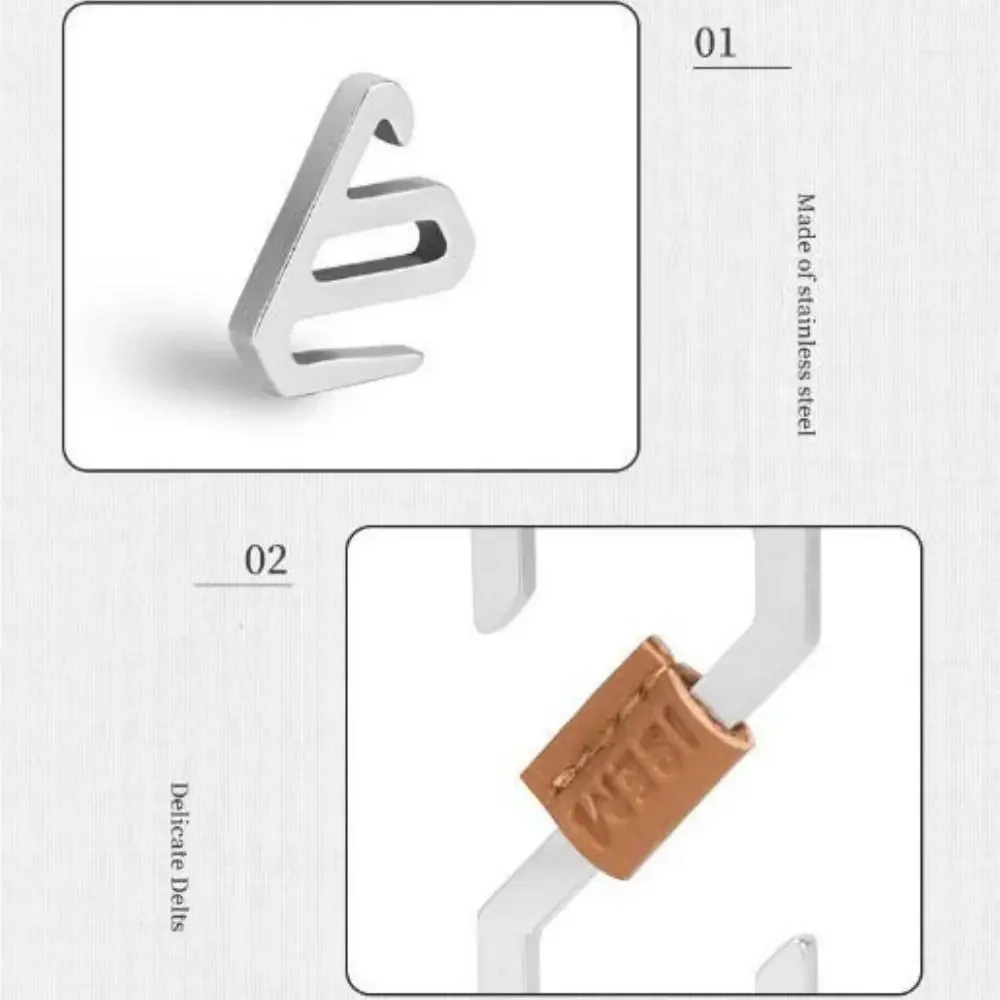 Gancho de acero inoxidable para exteriores, mosquetón de Metal portátil de doble cara en forma de S, gancho de almacenamiento de 3 estilos, accesorio para acampar, 2/5 Uds. - imagen 4