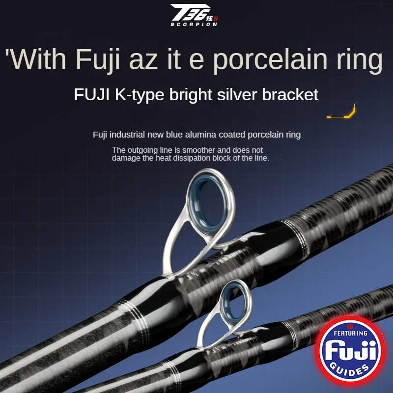 Abu T36 Fuji caña de pesca ultraligera carbono alto