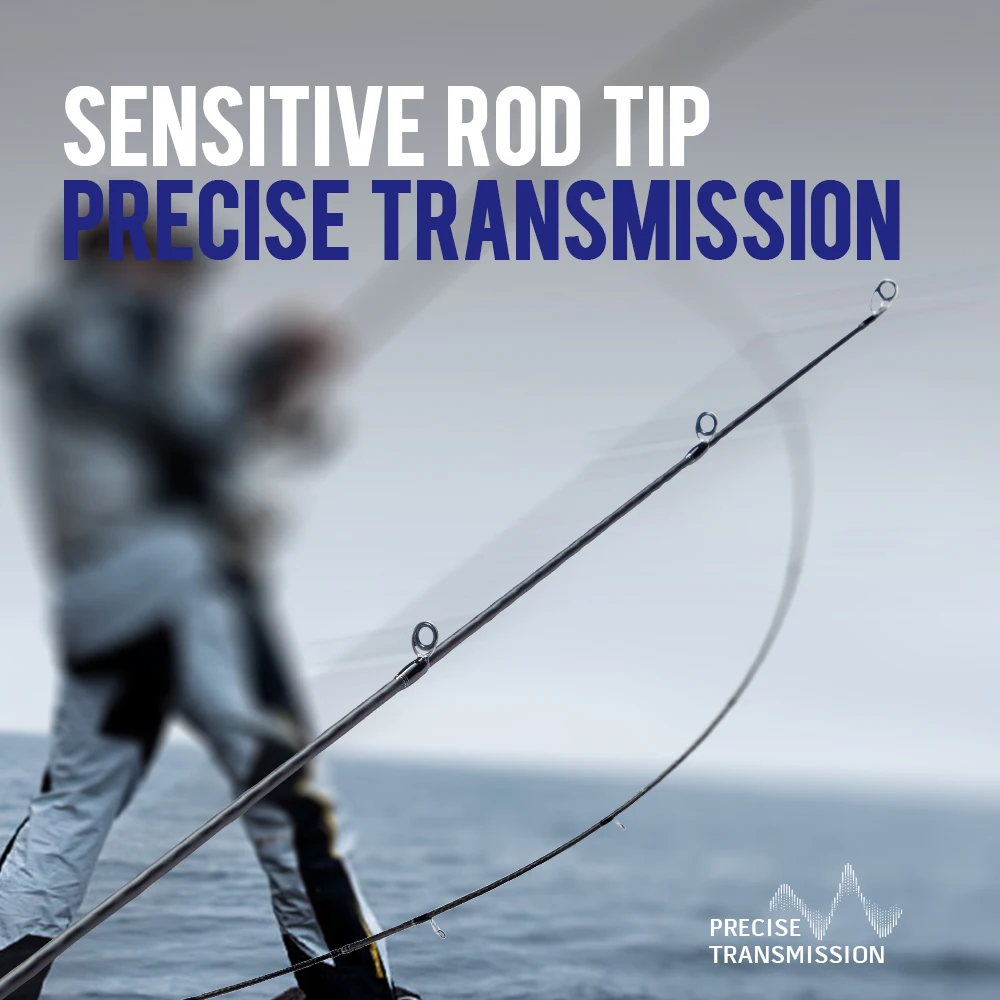 Soloking Overking Long Shoot caña de pescar costera Toray carbono ultraligero Fuji anillo 2 secciones caña de lubina - imagen 3