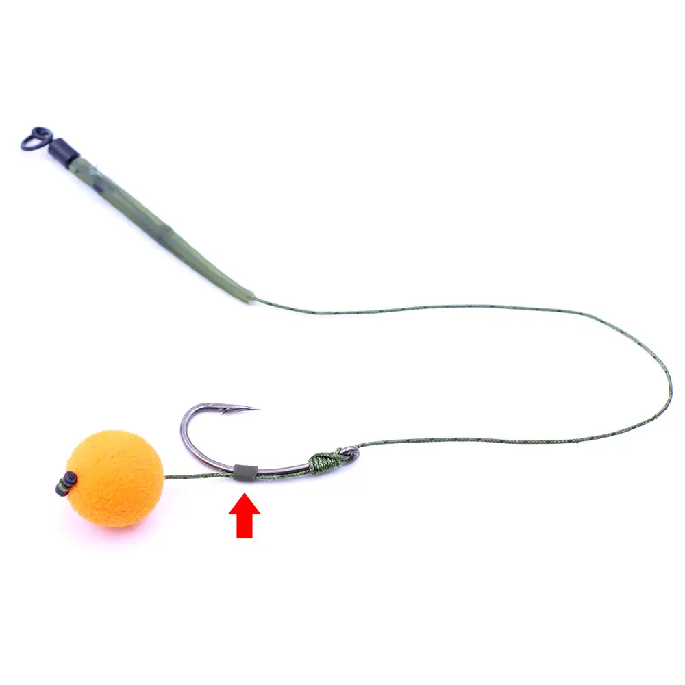 Tubo de 2m para anzuelo de pesca de carpa, método de tapón, alimentador, punta de gancho, cebo, Boilie, cuentas de tope, aparejo de pelo de carpa, accesorios de Terminal, aparejos - imagen 5