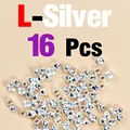 16Pcs Silver L
