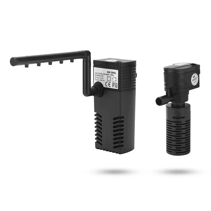 Purificador de agua 3 en 1 para acuario, filtración sumergible de oxigenación, Mini filtro para pecera - imagen 3